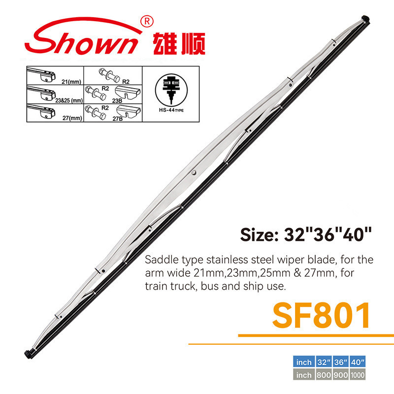 Marine stainless steel wiper blade
